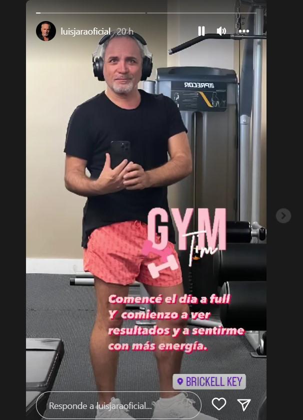 Luis Jara en el gimnasio
