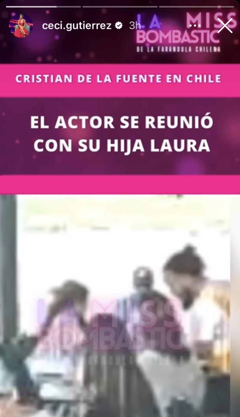 Cristián de la Fuente y Laura - Instagram Cecilia Gutiérrez