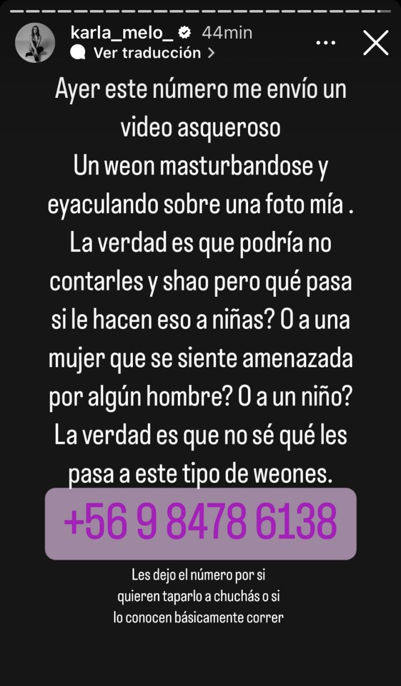 Karla Melo denunció grave situación