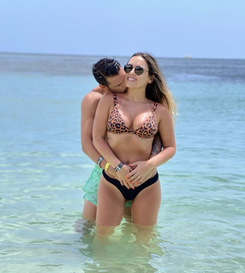 Maura Rivera y Mark González en sus últimas vacaciones