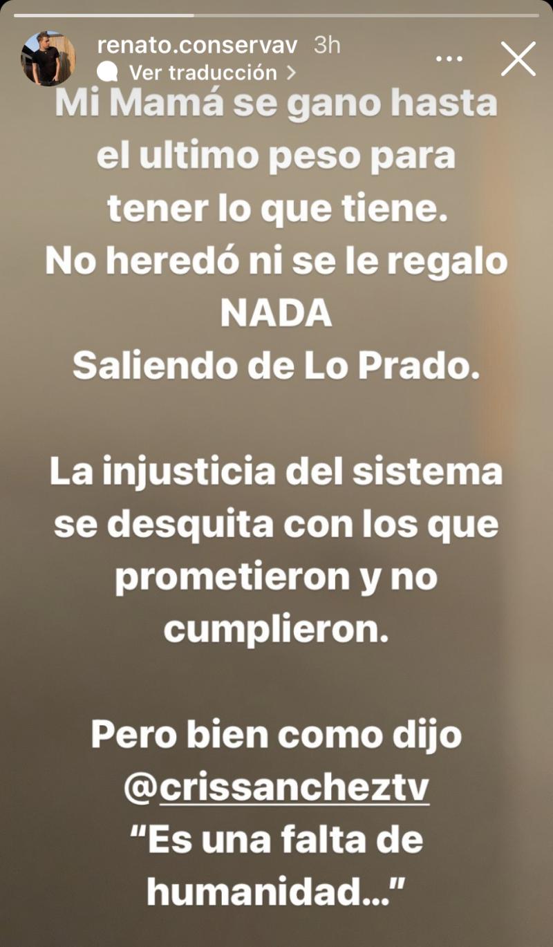 Hijo de Claudia Conserva sale en su defensa