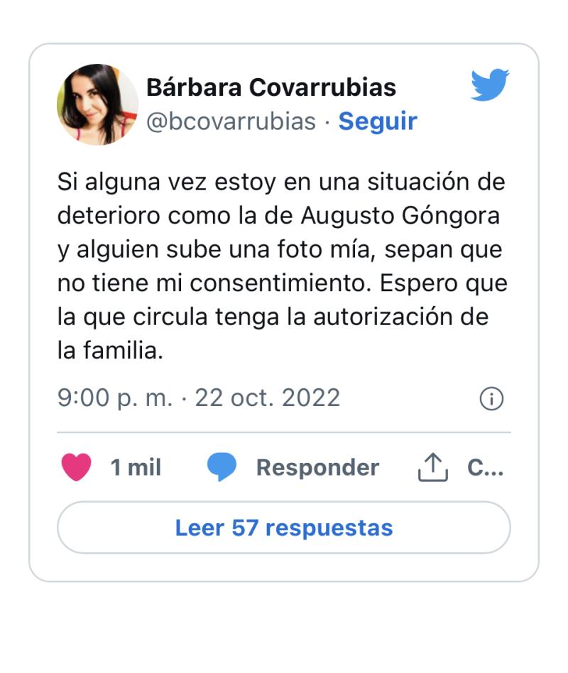 Critican imagen de Augusto Góngora