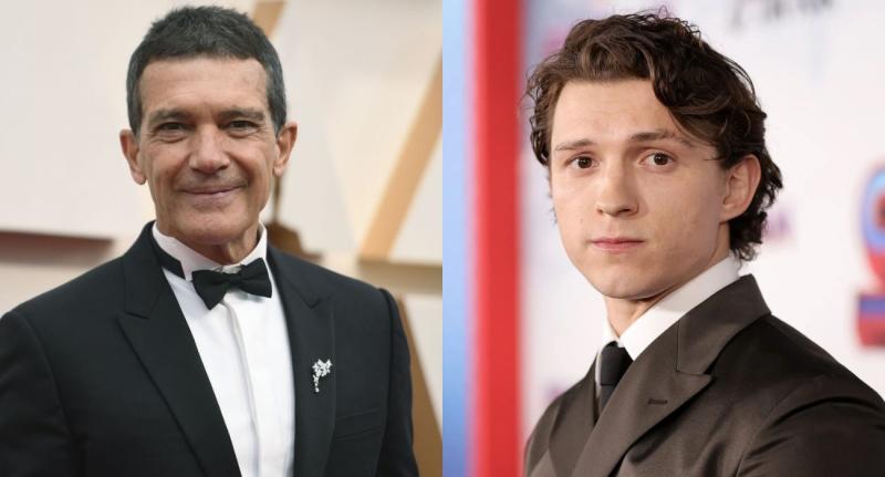 Antonio Banderas y Tom Holland
