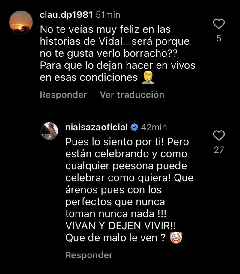 Sonia Isaza defiende a Arturo Vidal