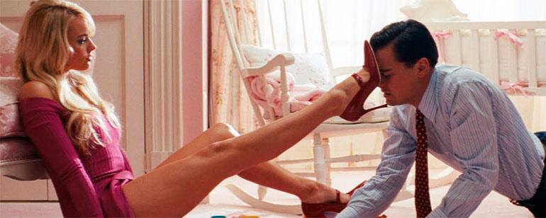 Margot Robbie y Leo DiCaprio en pleno rodaje