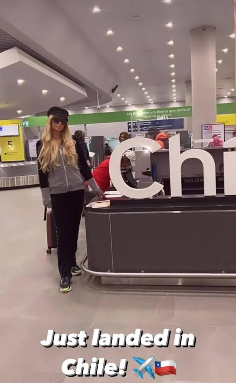 Paris Hilton está en Chile