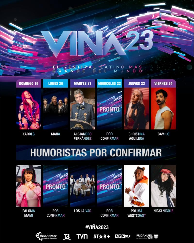Festival de Viña 2023: Conoce los nuevos artistas confirmados y cómo quedó la parrilla por día