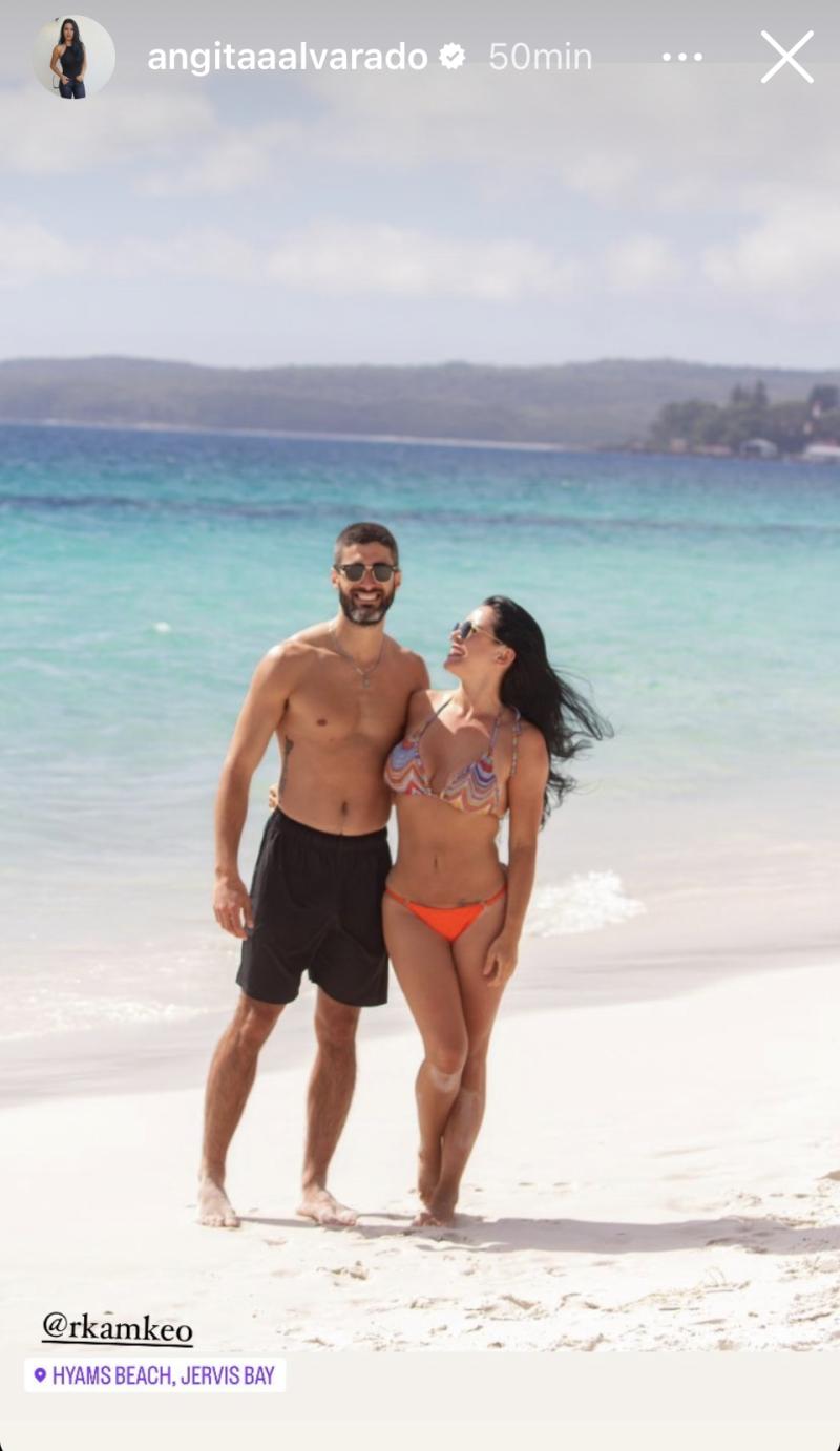 Angie Alvarado y su pareja