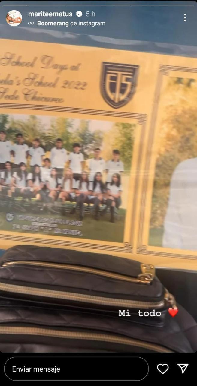 Marité Matus en la graduación de su hijo