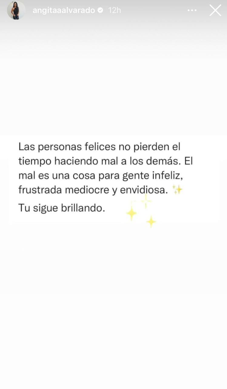 Mensaje de Angie Alvarado