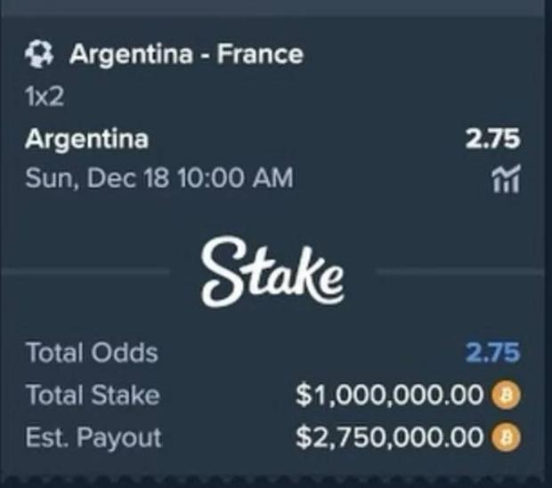 Boleto de la apuesta de Drake