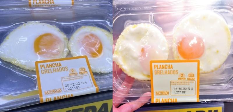 Huevo frito envasado