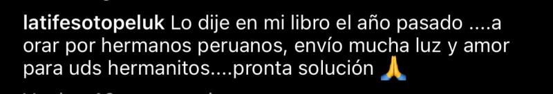 Acertó en su predicción: Latife Soto sorprendió asegurando que había anticipado lo ocurrido en Perú