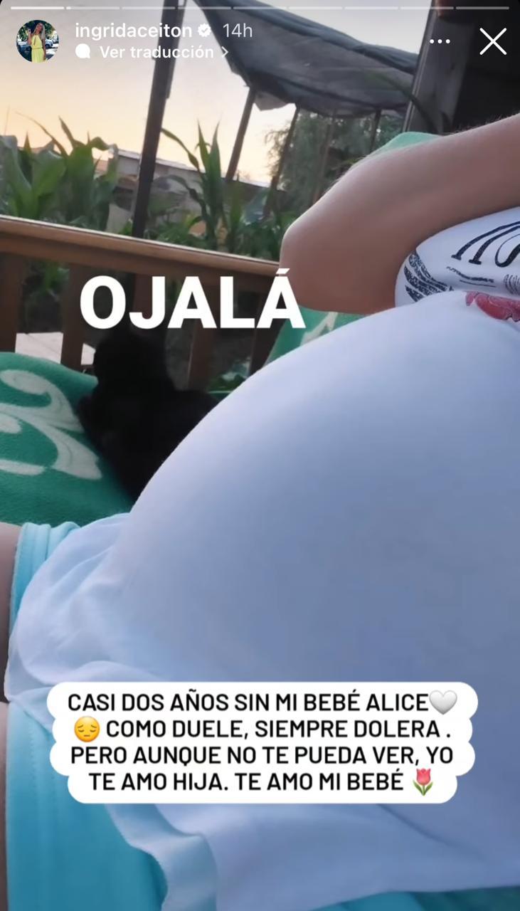 “Siempre dolerá”: Ingrid Aceitón compartió emotivo mensaje a casi dos años de la pérdida de su hija Alice