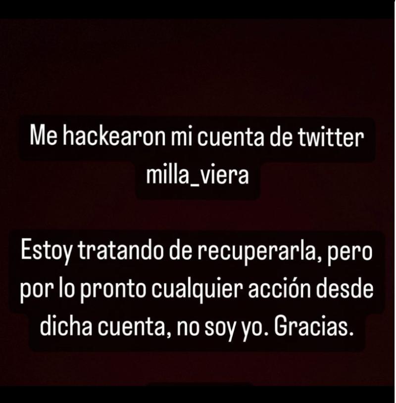 Advertencia de Millaray Viera