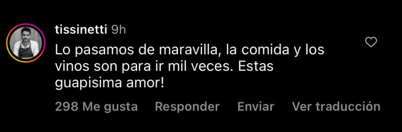 Renzo Tissinetti comenta foto de Kel Calderón