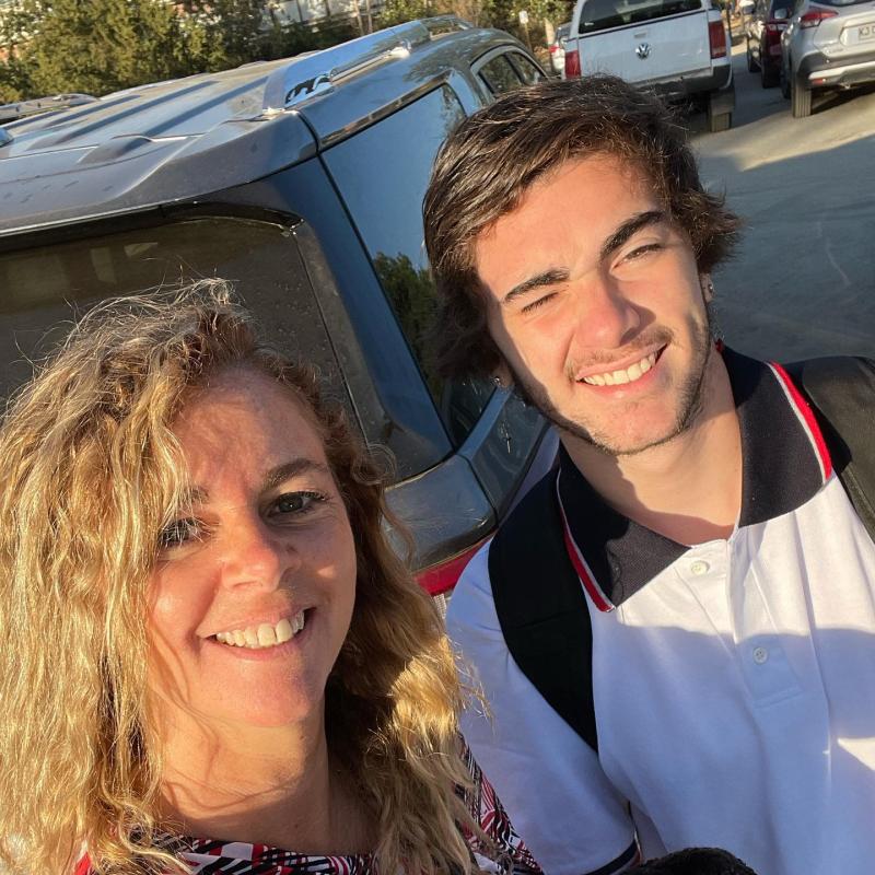 Titi García-Huidobro y su hijo Matías