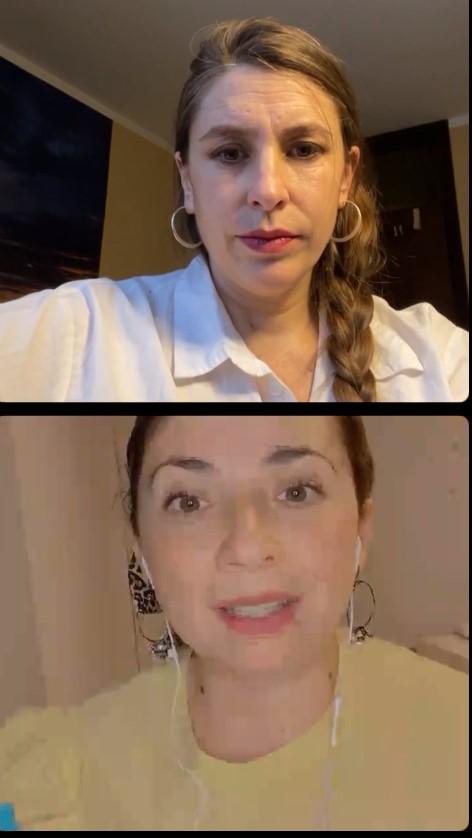 Patricia López y abogada Vilches en el live