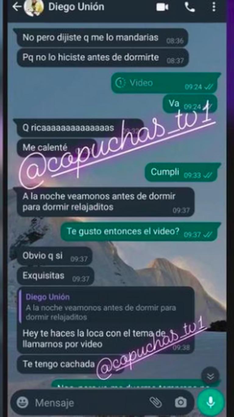 Supuesto chat entre Diego Sánchez y otra chica