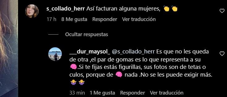 Crítica a Fran Undurraga en su Instagram