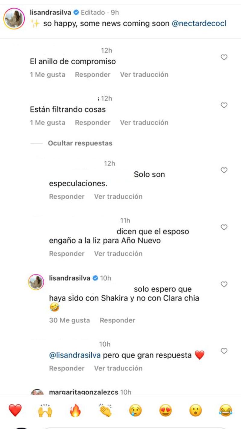 Instagram de Lisandra Silva - Meganoticias