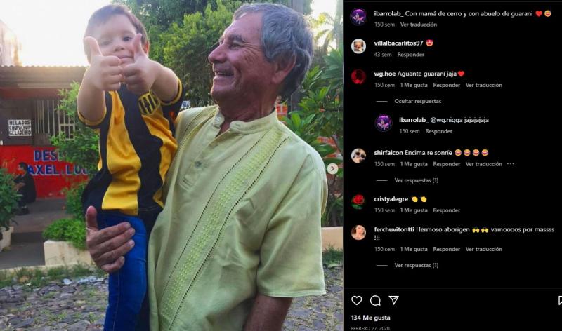 Hijo de Belén Cárdenas con su abuelo Félix Cárdenas