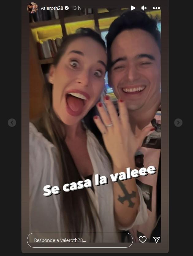 Historia de Instagram de Vale Roth