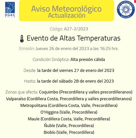 A prepararse: Se emite aviso por evento de altas temperaturas en siete regiones del país