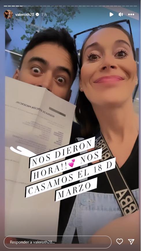 ¡Se viene la boda! Vale Roth reveló la fecha de su matrimonio