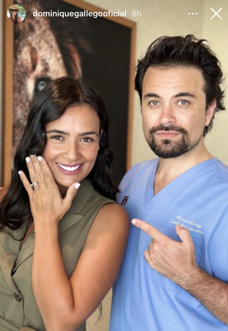 Dominique Gallego muestra su nueva dentadura