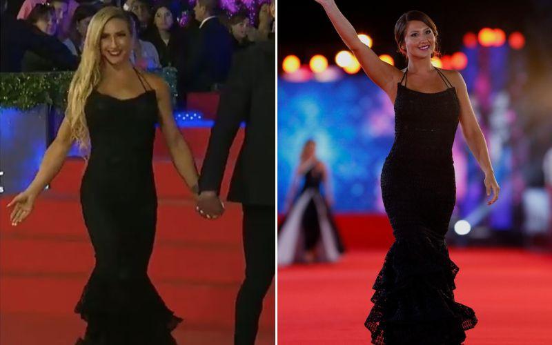 Nicole Moreno en la Gala del 2023 y 2016