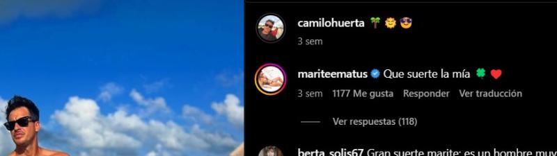 Comentario de Marité Matus a Camilo Huerta