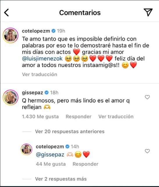 Respuesta de Coté López a Gissella Gallardo