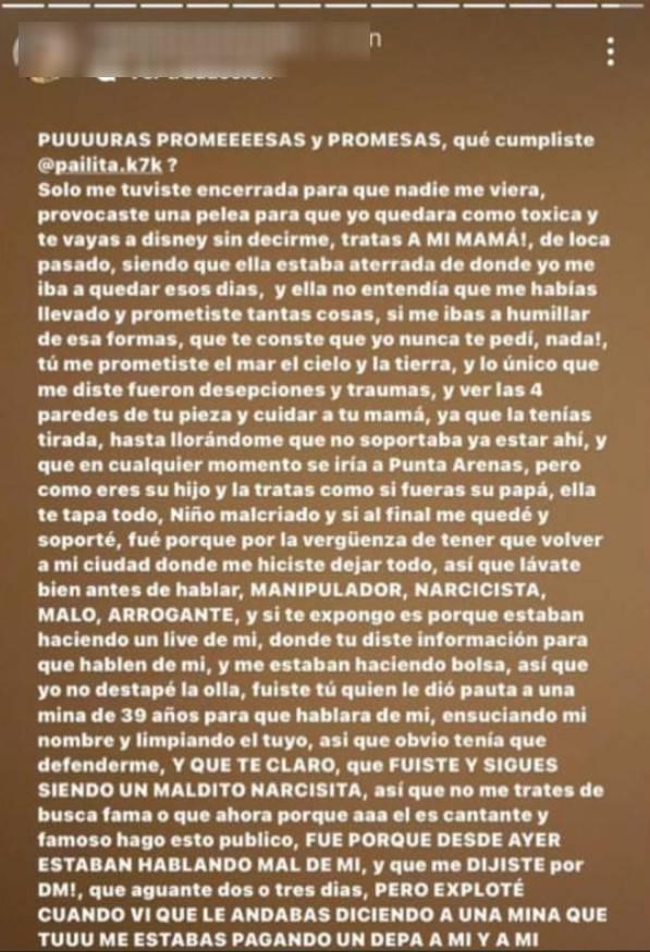 Historia de la ex novia de Pailita