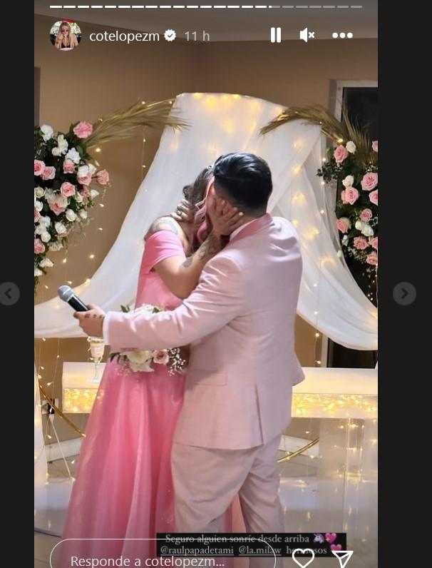 Boda de padres de Tamara Moya