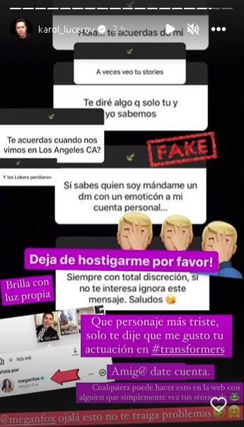 Historia de Instagram de Karol Lucero