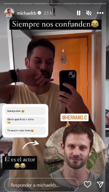 Historia de Michael Roldán preguntando si se parece a Hernán Contreras