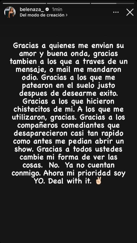 Belén Mora, Instagram