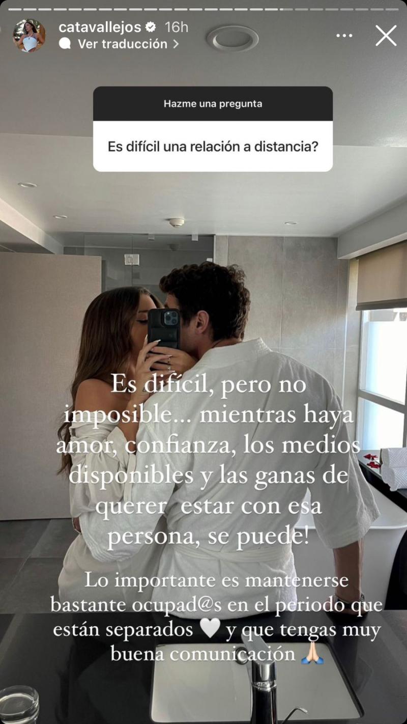 Cata Vallejos sobre su relación a distancia.