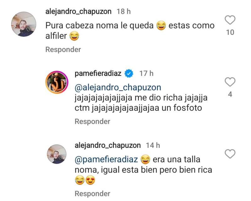 Trolleo en Instagram a Pamela Díaz