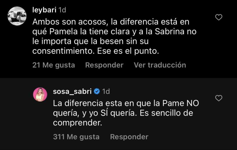 La respuesta de Sabrina Sosa por cuestionado beso de Romeo Santos.