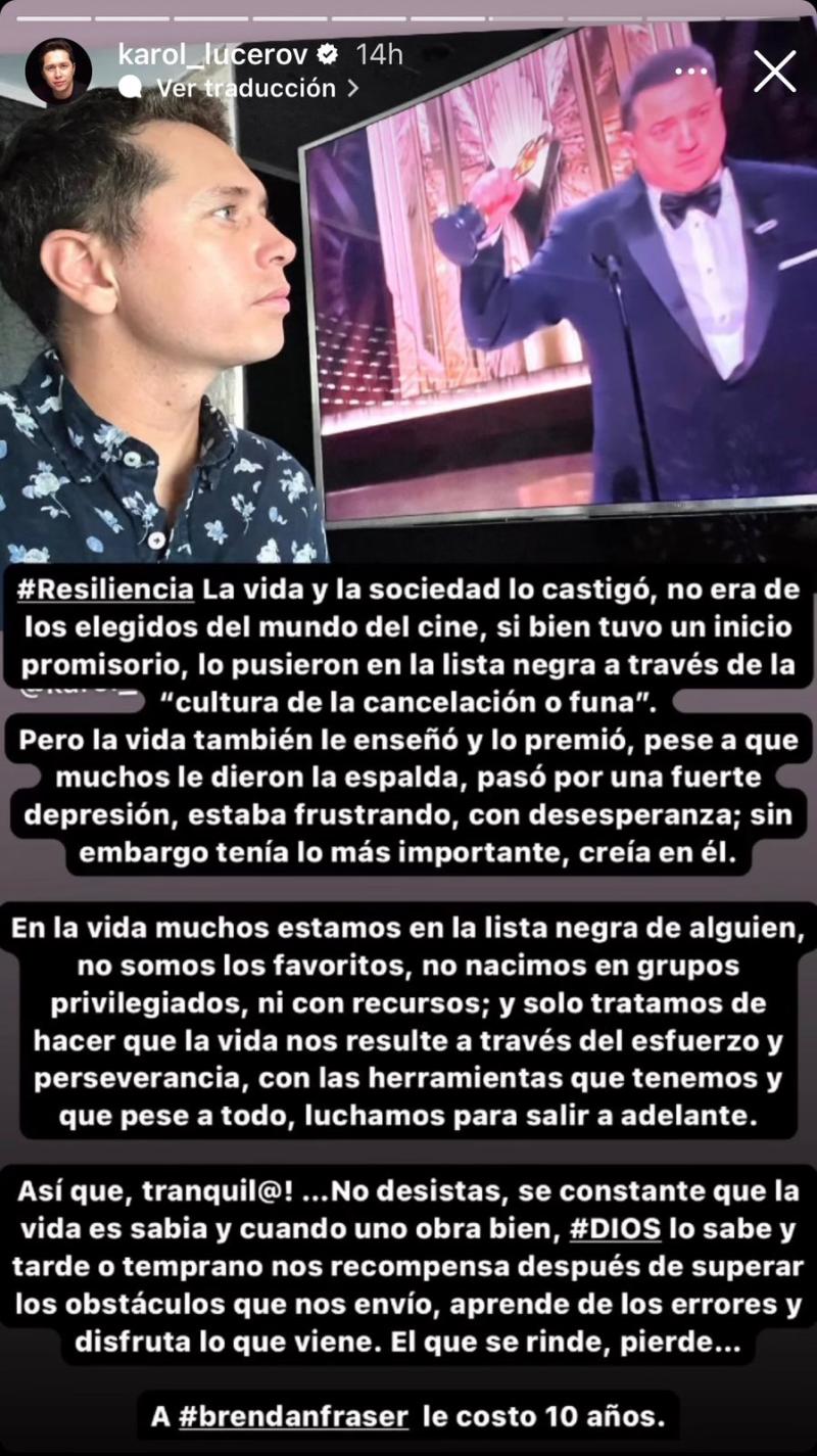 Karol Lucero realizó particular reflexión.