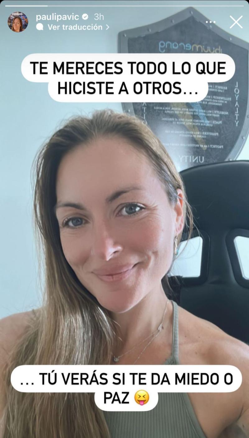 El enigmático mensaje de Paula Pavic.