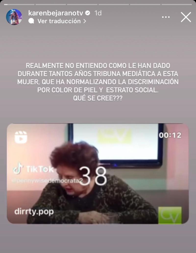 La crítica de Karen Bejarano contra dichos de Dra. Cordero