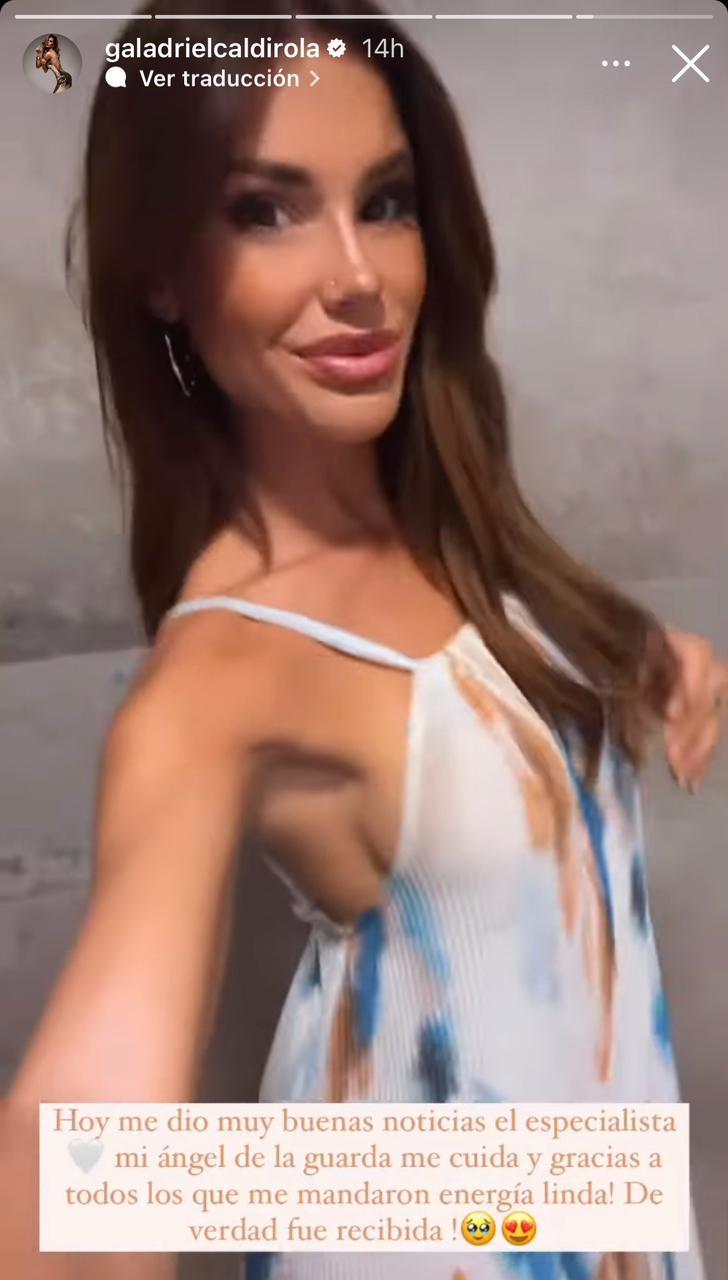 Las buenas noticias que entregó Gala Caldirola.