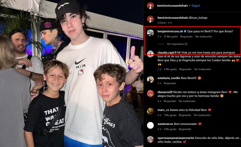 Benjamín Vicuña le escribe a su hijo en su Instagram