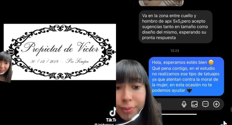 Tatuadora rechazó servicio por considerarlo machista