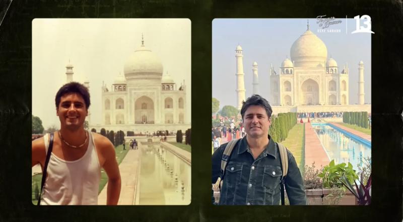Jorge 21 años después de su última visita a Taj Mahal