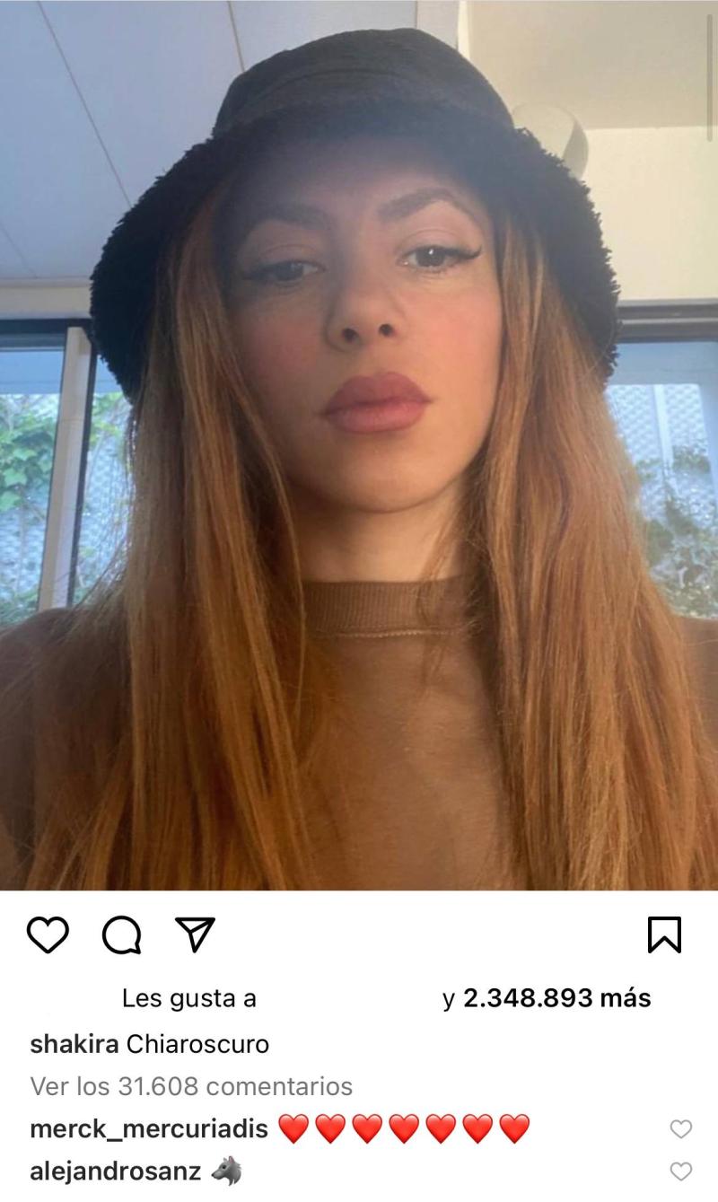 Comentario de Alejandro Sanz - Instagram