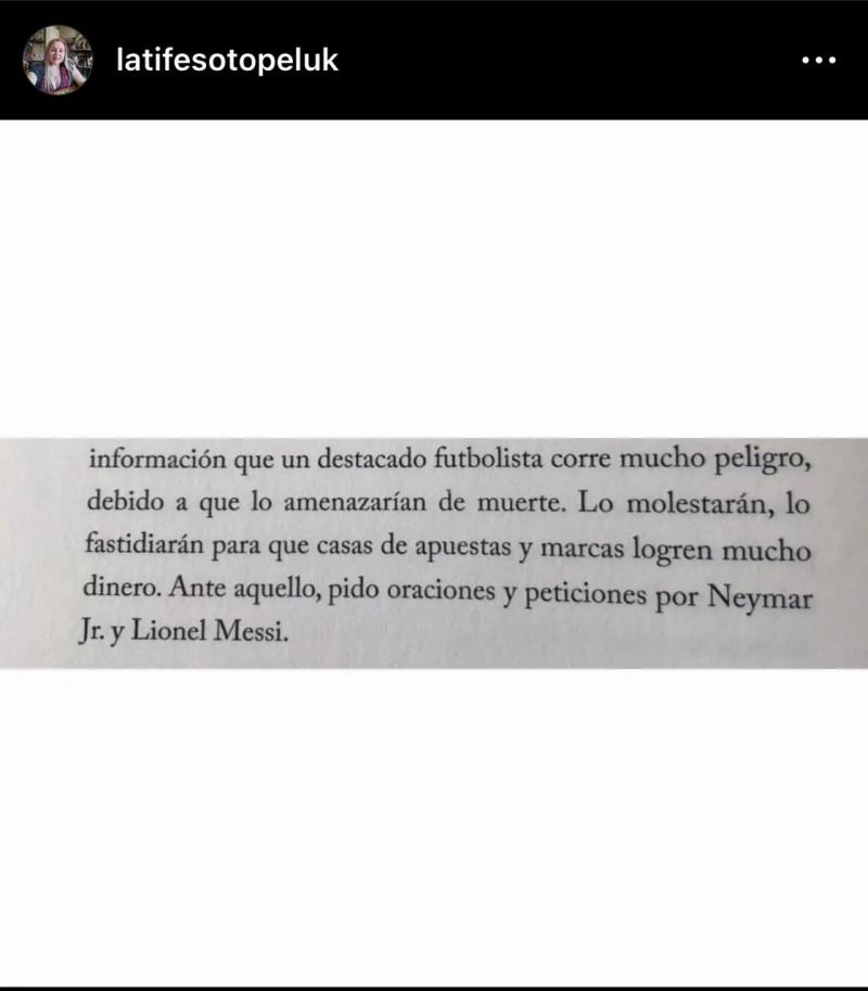 Latife Soto asegura que anticipó las amenazas a Lionel Messi